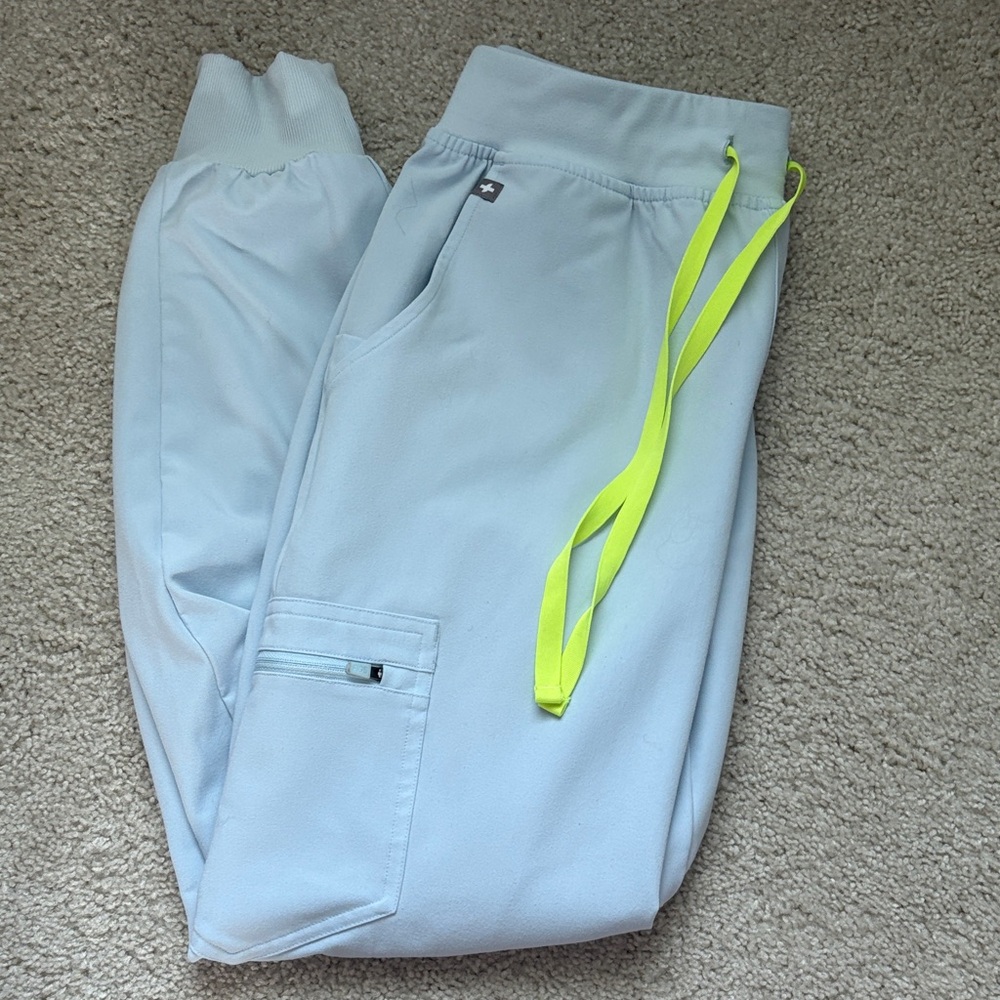 Figs sky blue Zamora Jogger scrub bottoms